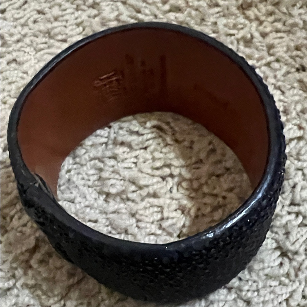 David Hodges Black Leather Bracelet - Picture 4 of 9